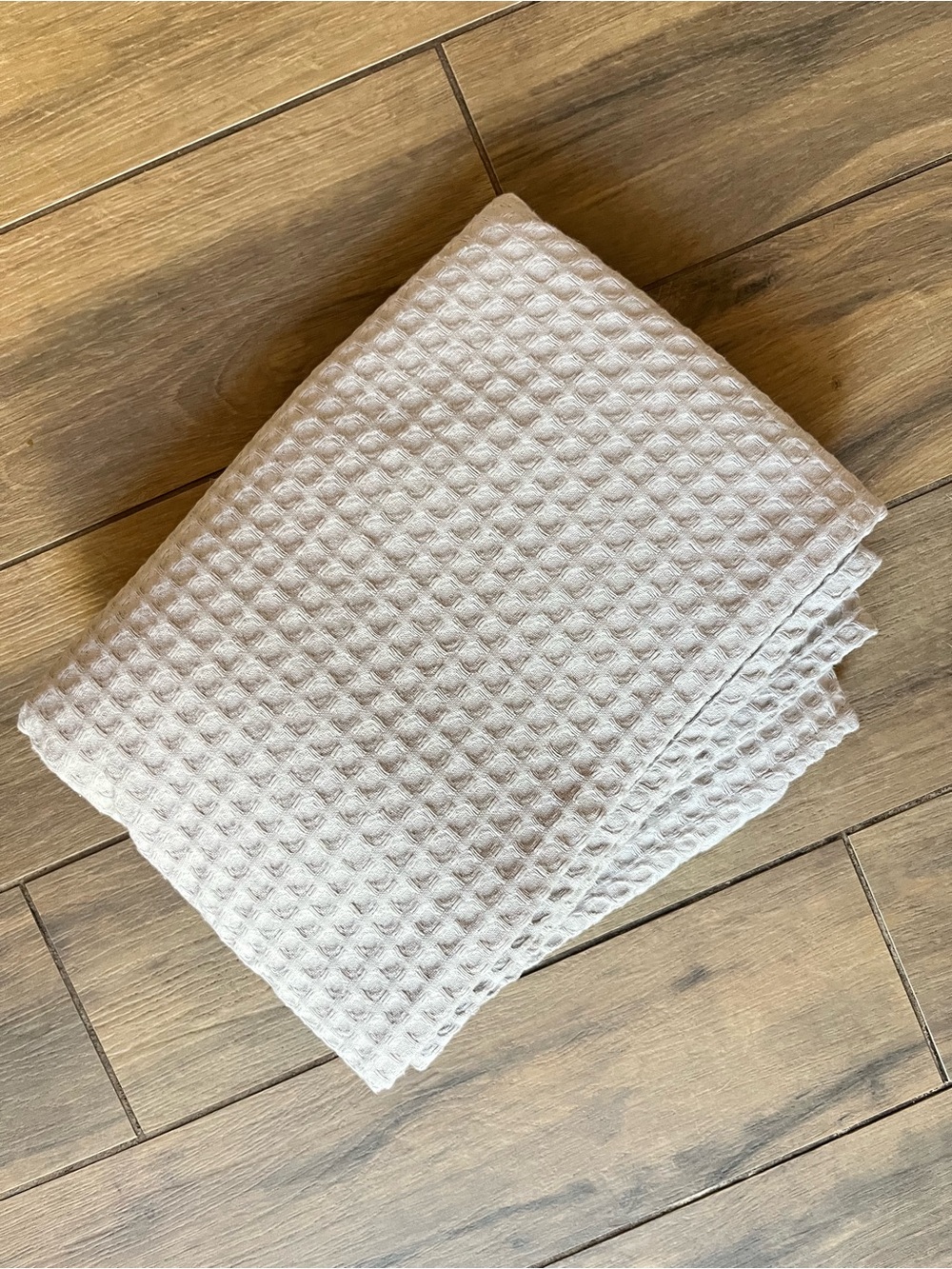 Fieldcrest light grey waffle shower curtain